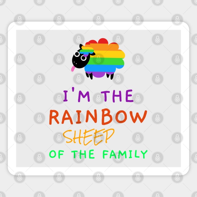 I am The Rainbow Sheep Of The Family Sticker by DAZu